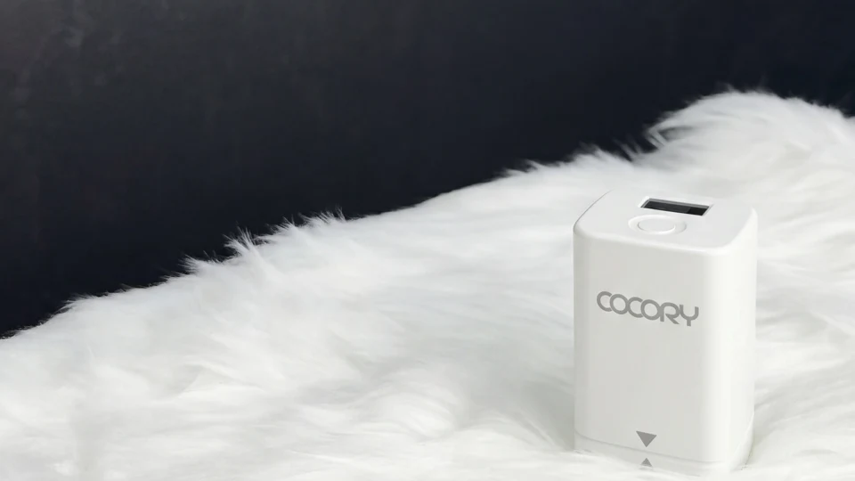 COCORY CUBE professional skin colorimeter measuring client skin tone in NYC